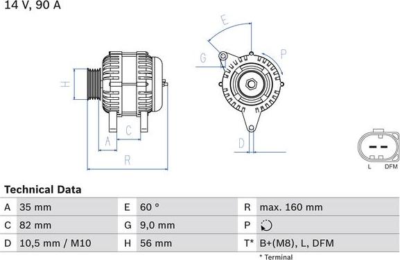 BOSCH 0 986 044 300 - Alternator car-mod.net
