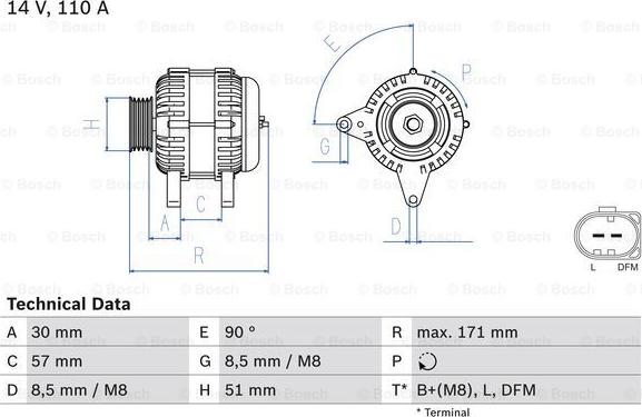 BOSCH 0 986 045 320 - Alternator car-mod.net