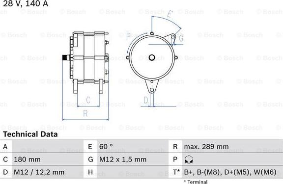 BOSCH 0 986 046 550 - Alternator car-mod.net