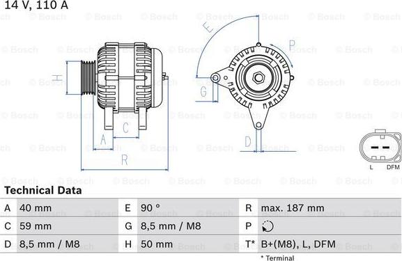 BOSCH 0 986 046 070 - Alternator car-mod.net