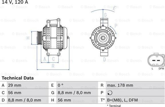 BOSCH 0 986 046 160 - Alternator car-mod.net