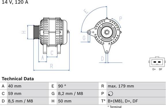 BOSCH 0 986 041 300 - Alternator car-mod.net