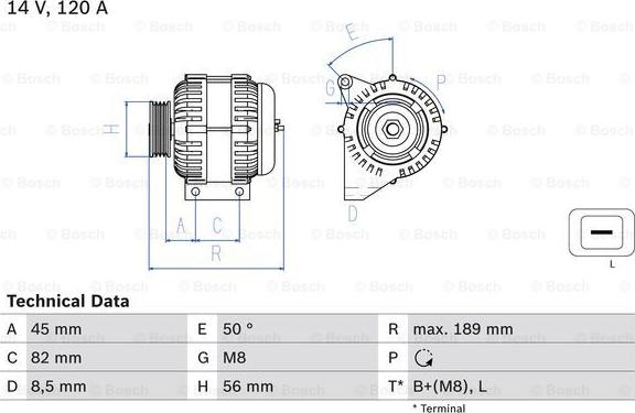 BOSCH 0 986 041 730 - Alternator car-mod.net