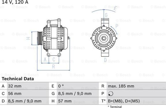 BOSCH 0 986 048 620 - Alternator car-mod.net