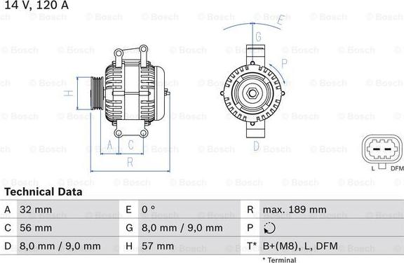 BOSCH 0 986 048 070 - Alternator car-mod.net