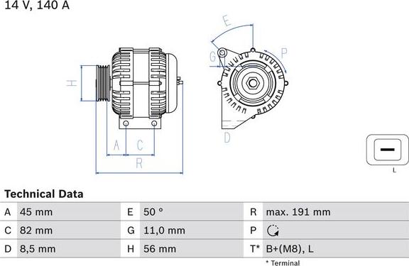 BOSCH 0 986 042 840 - Alternator car-mod.net