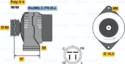 BOSCH 0 986 042 341 - Alternator car-mod.net