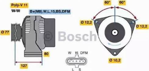 BOSCH 0 124 555 004 - Alternator car-mod.net
