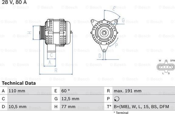 BOSCH 0 986 042 380 - Alternator car-mod.net