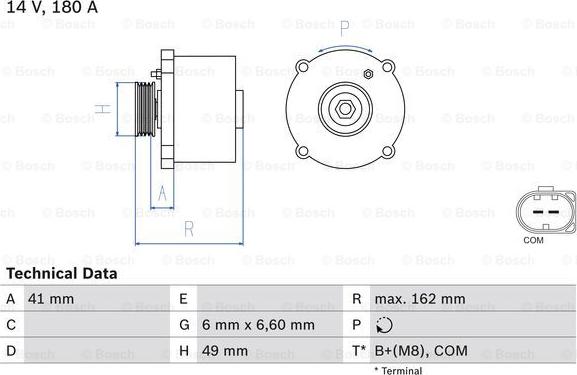 BOSCH 0 986 047 170 - Alternator car-mod.net