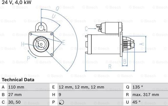 BOSCH 0 986 019 010 - Starter car-mod.net