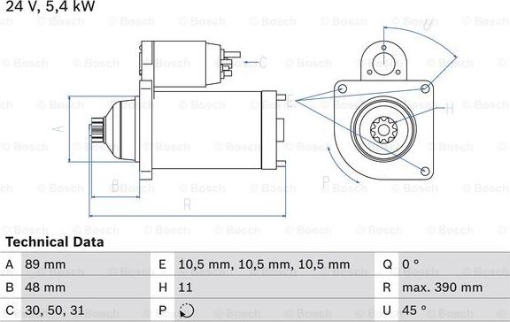 BOSCH 0 986 014 910 - Starter car-mod.net