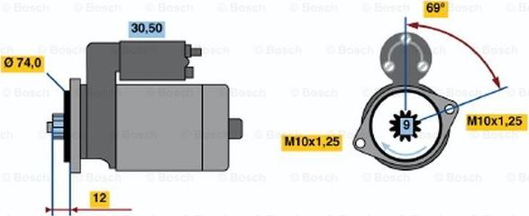 BOSCH 0 986 014 501 - Starter car-mod.net