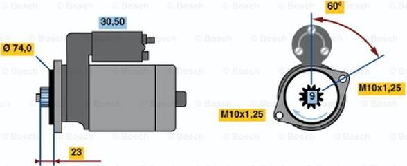 BOSCH 0 986 014 511 - Starter car-mod.net