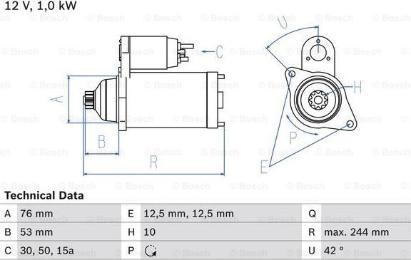 BOSCH 0 986 014 820 - Starter car-mod.net