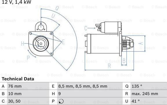 BOSCH 0 986 015 600 - Starter car-mod.net