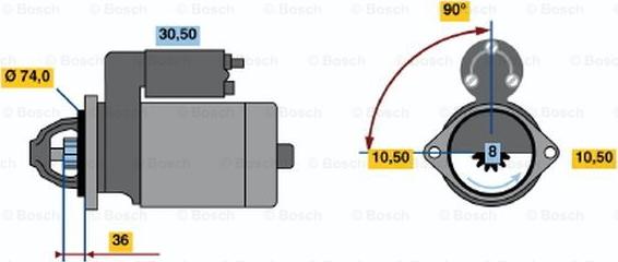 BOSCH 0 986 015 781 - Starter car-mod.net