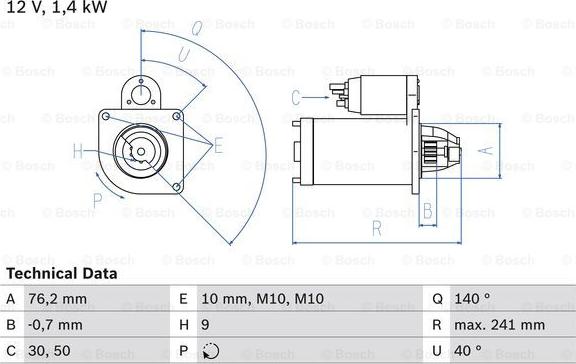 BOSCH 0 986 016 660 - Starter car-mod.net