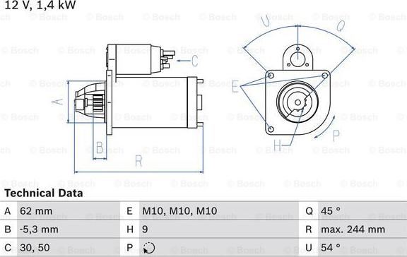 BOSCH 0 986 016 120 - Starter car-mod.net