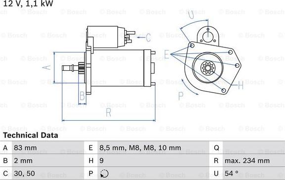 BOSCH 0 986 016 800 - Starter car-mod.net