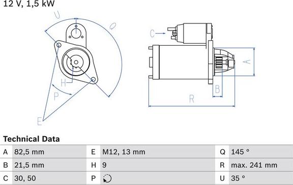 BOSCH 0 986 010 850 - Starter car-mod.net