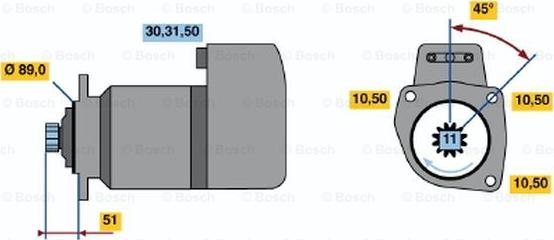BOSCH 0 986 011 520 - Starter car-mod.net