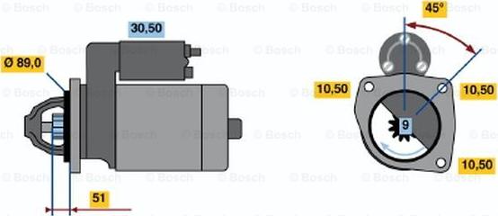 BOSCH 0 986 011 340 - Starter car-mod.net