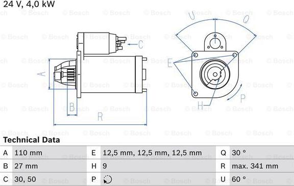 BOSCH 0 986 011 310 - Starter car-mod.net