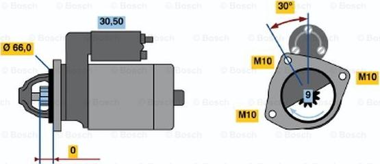 BOSCH 0 986 018 671 - Starter car-mod.net