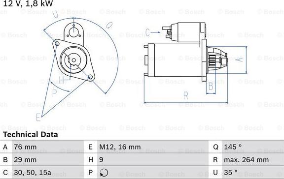BOSCH 0 986 018 060 - Starter car-mod.net