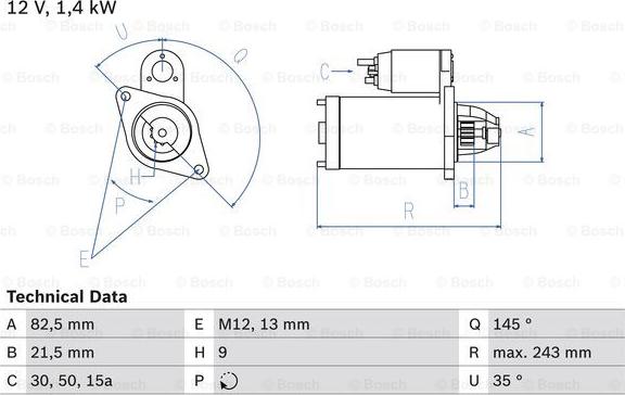 BOSCH 0 986 018 190 - Starter car-mod.net