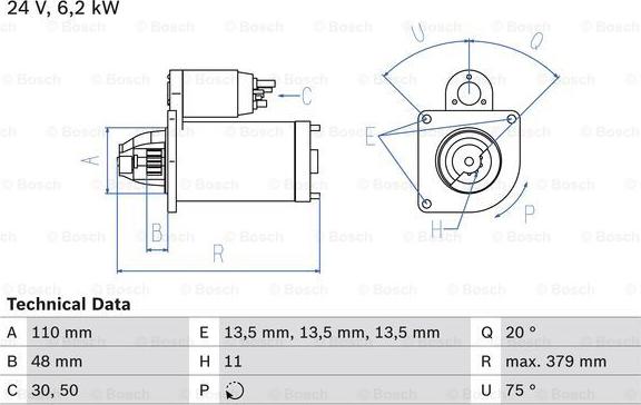 BOSCH 0 986 018 780 - Starter car-mod.net