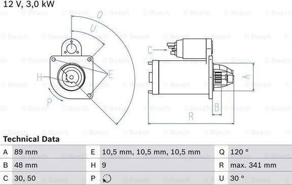 BOSCH 0 986 013 480 - Starter car-mod.net