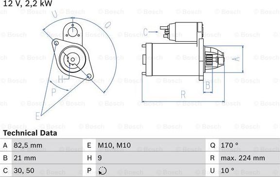 BOSCH 0 986 013 140 - Starter car-mod.net