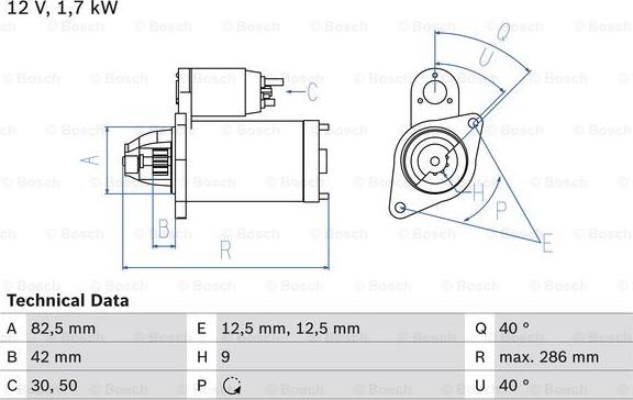BOSCH 0 986 013 350 - Starter car-mod.net