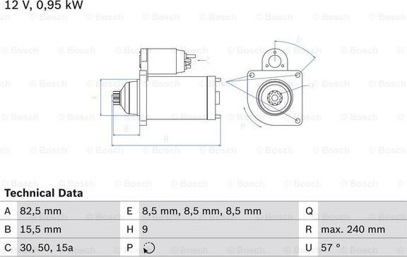 BOSCH 0 986 013 380 - Starter car-mod.net