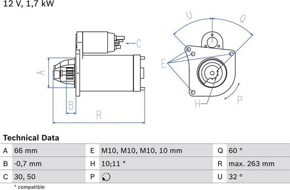 BOSCH 0 986 013 200 - Starter car-mod.net