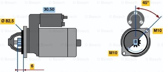 BOSCH 0 986 012 911 - Starter car-mod.net
