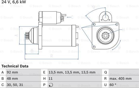 BOSCH 0 986 012 480 - Starter car-mod.net