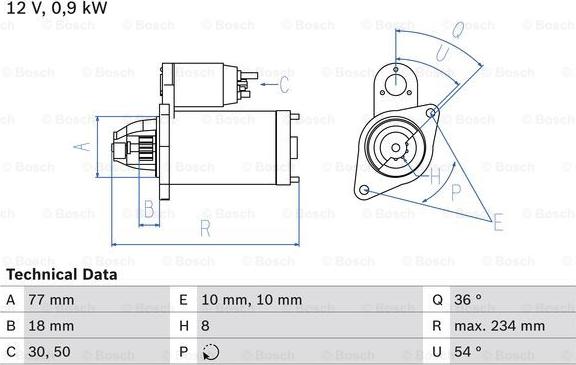 BOSCH 0 986 012 301 - Starter car-mod.net