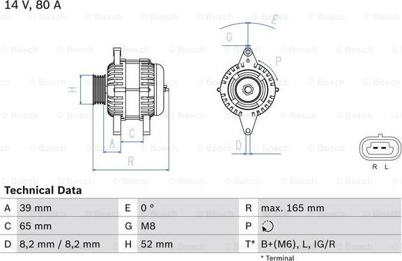 BOSCH 0 986 084 370 - Alternator car-mod.net