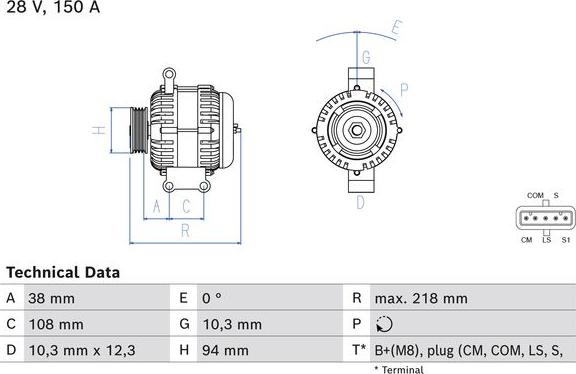 BOSCH 0 986 084 280 - Alternator car-mod.net