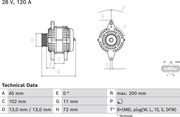 BOSCH 0 986 085 310 - Alternator car-mod.net