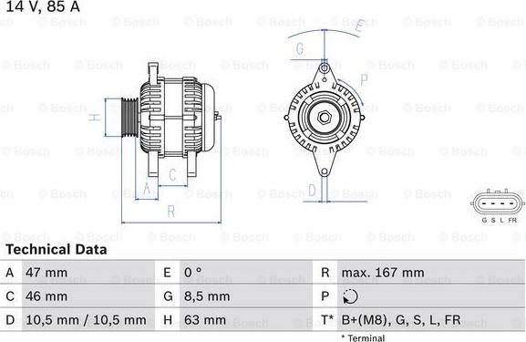 BOSCH 0 986 080 480 - Alternator car-mod.net