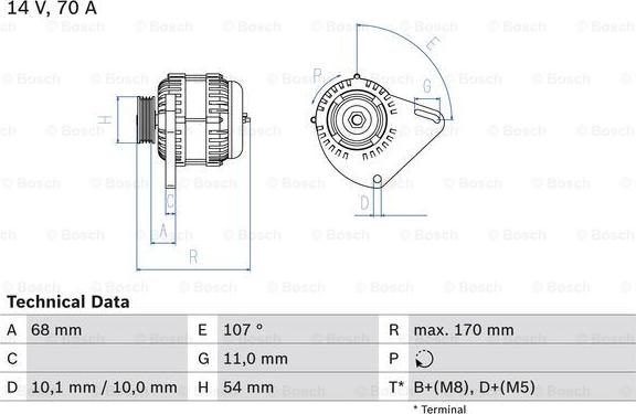BOSCH 0 986 080 560 - Alternator car-mod.net