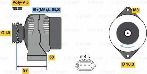 BOSCH 0 986 080 010 - Alternator car-mod.net