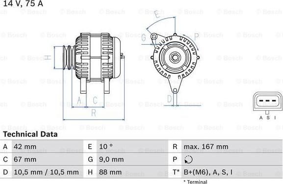 BOSCH 0 986 080 390 - Alternator car-mod.net