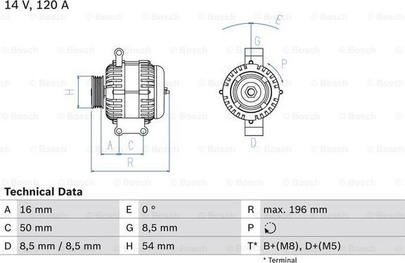 BOSCH 0 986 083 180 - Alternator car-mod.net