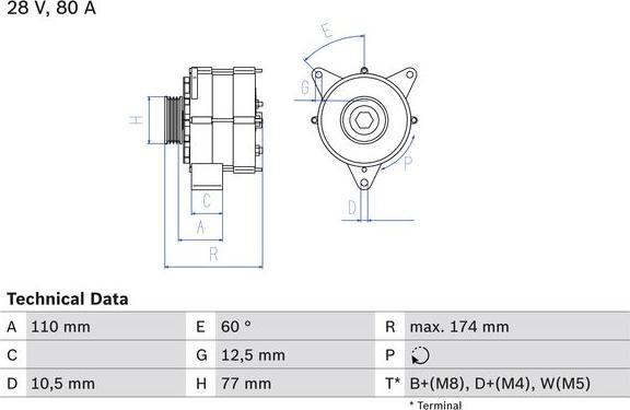 BOSCH 0 986 039 790 - Alternator car-mod.net