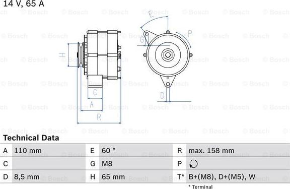 BOSCH 0 986 034 500 - Alternator car-mod.net